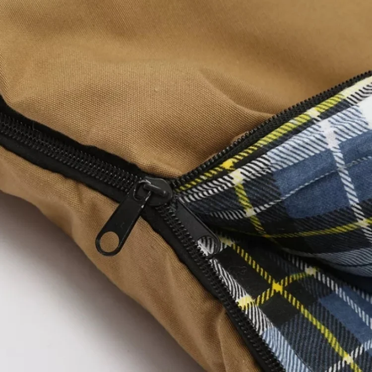 3 Season Warm and Comfortable 100% Cotton Flannel Camping Sleeping Bag for Cool Weather