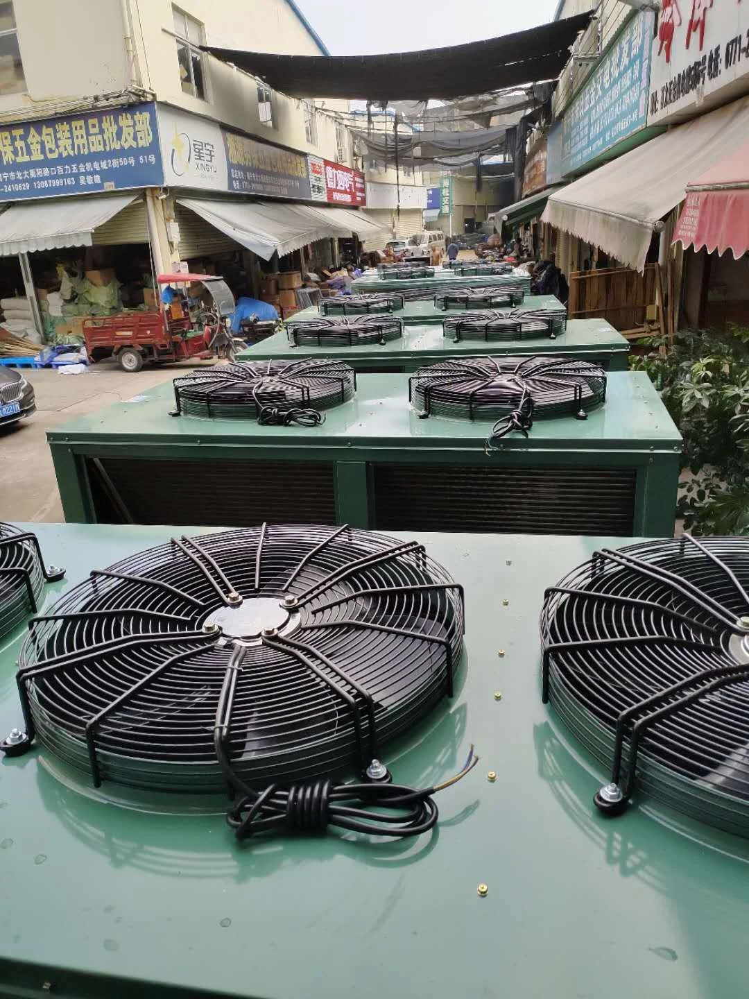 Big Project V Type Condensing Unit Walk In Ultra Low Blast Freezing Unit For Oversea Fish And Seafood