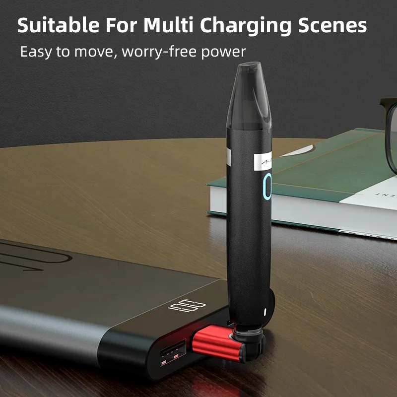 540 degree free swivel mini magnetic portable mobile phone charger super mini emergency charging USB cable for all phones