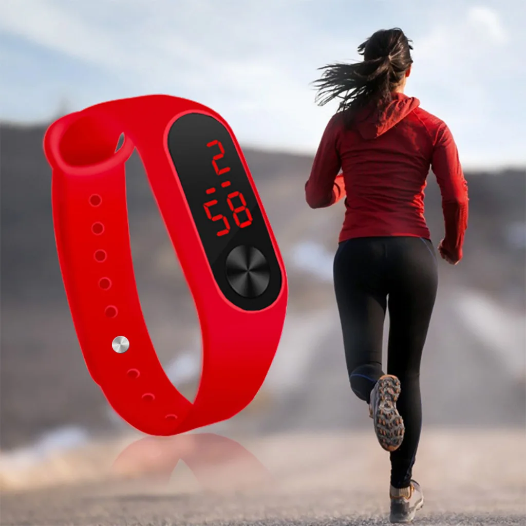 Simple and fashionable student couple sports watch LED electronic watch female trendy silicone ladies watches