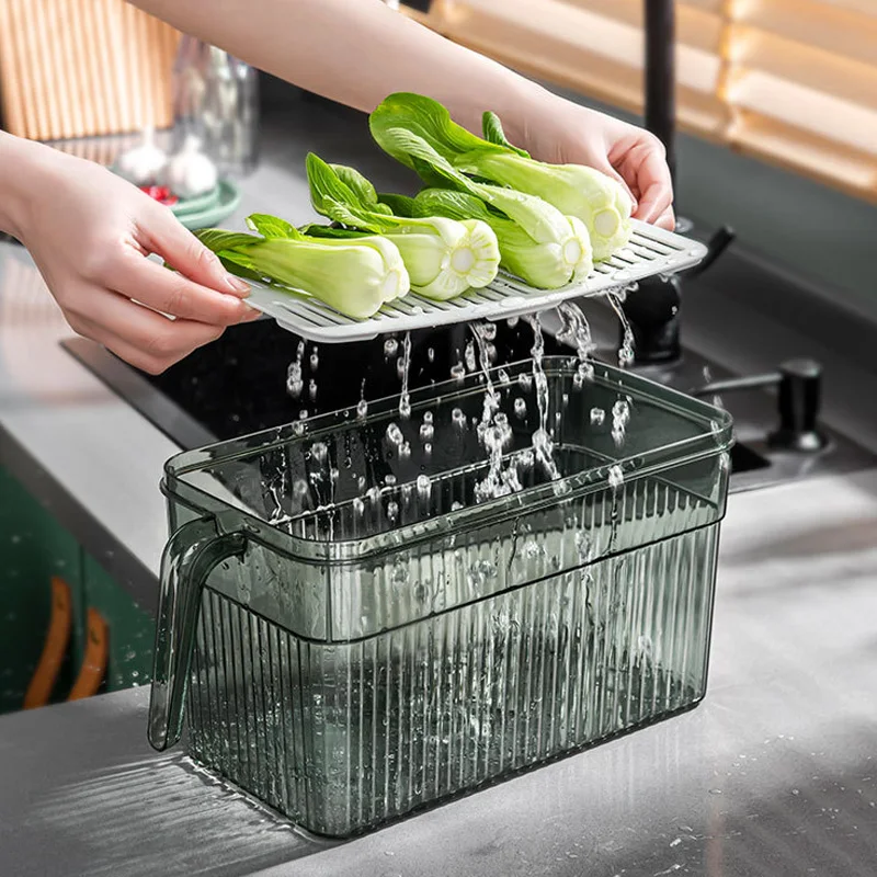 BPA Free Fridge Organizer Stackable Refrigerator Organizer Bins Reusable Food Storage Containers in Home Kitchen