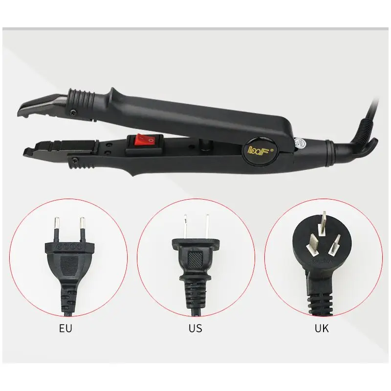LOOF registered manufacturer professional heated keratin connector remover flat iron hair extension iron