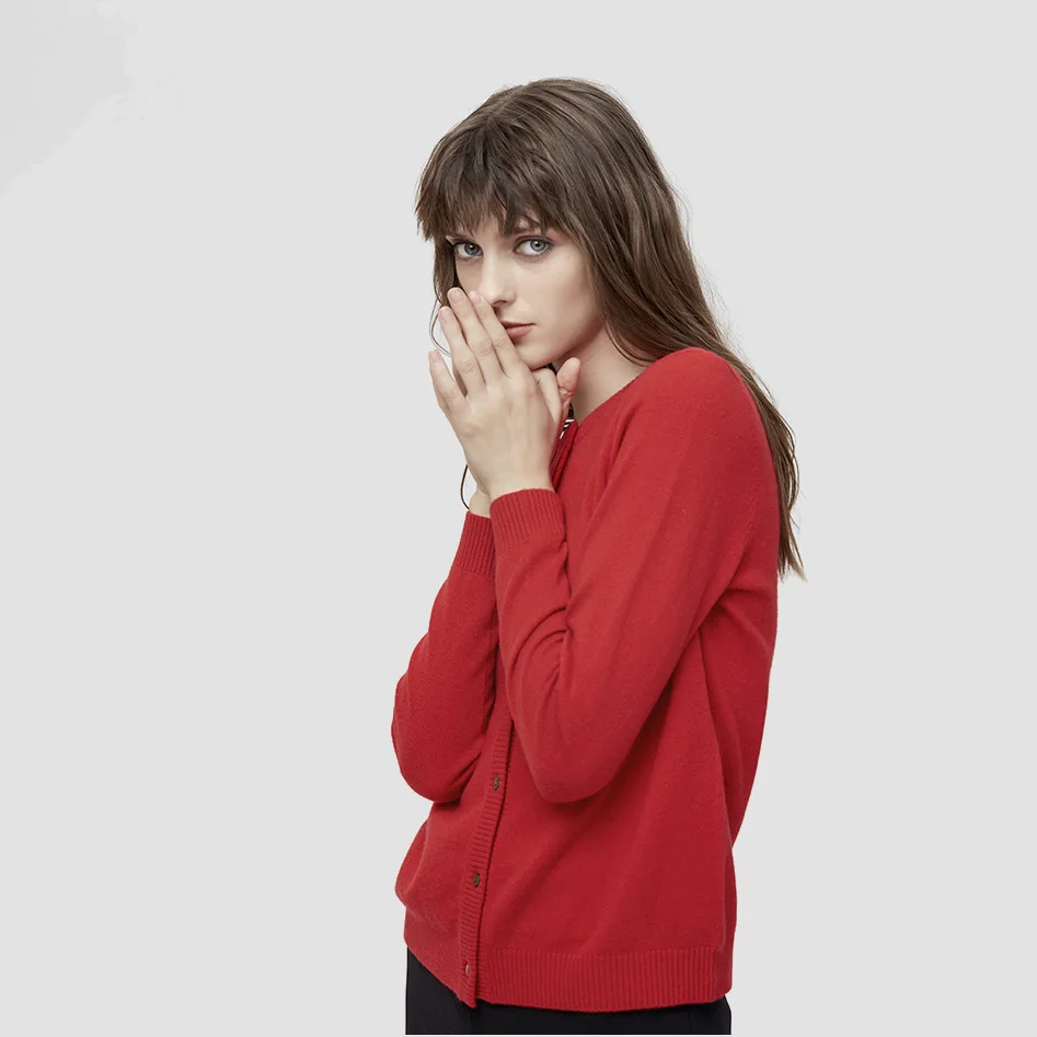 2021 new ladies fancy cardigan Sweater  Long Sleeve Crew Neck Woman cashmere Sweater cardigan