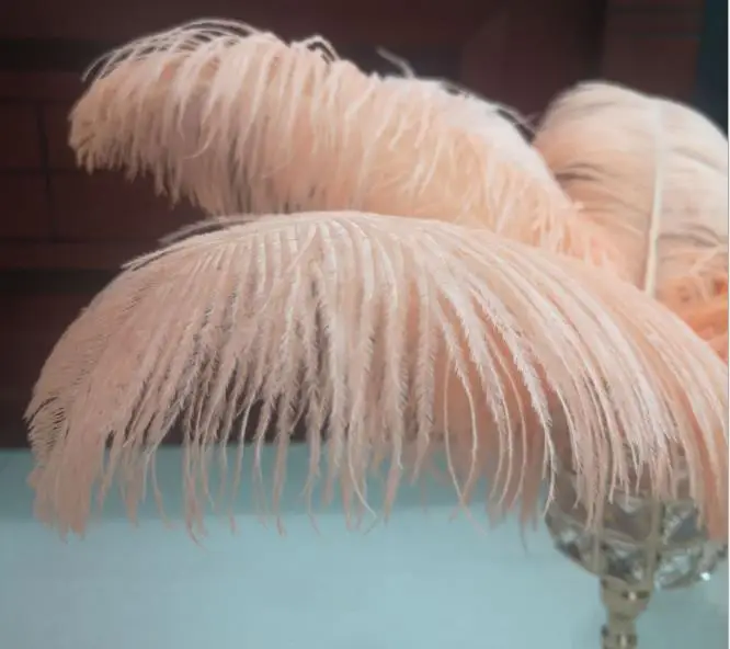 Hot sale Multi sizes 15-80cm carnival festival White Ostrich feather centerpiece for Wedding and party Decoration