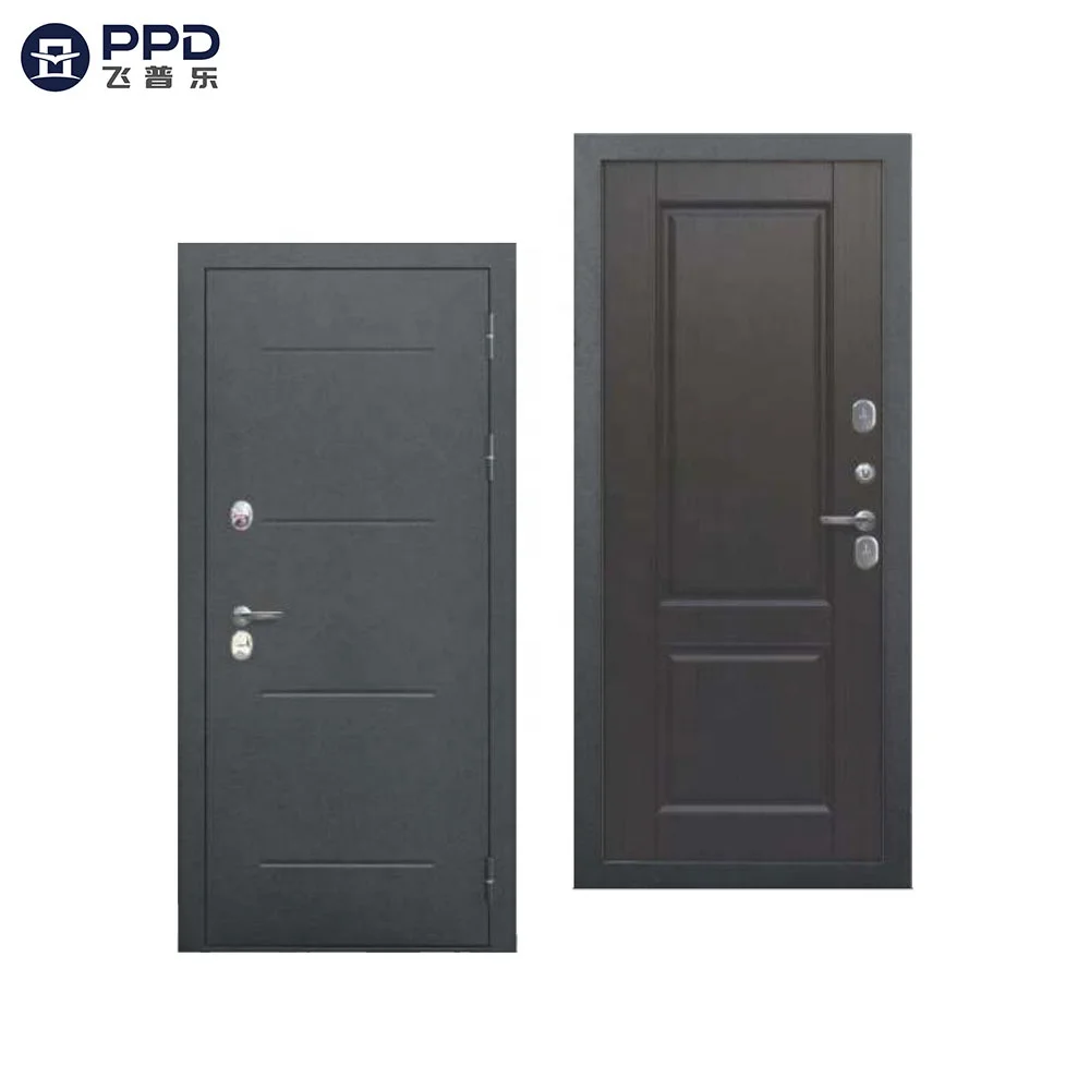 Widely Used Main Gate Iron Doors Special Residential Front Entry Door Various Pretty External Russian Steel Door with Multi-Lock