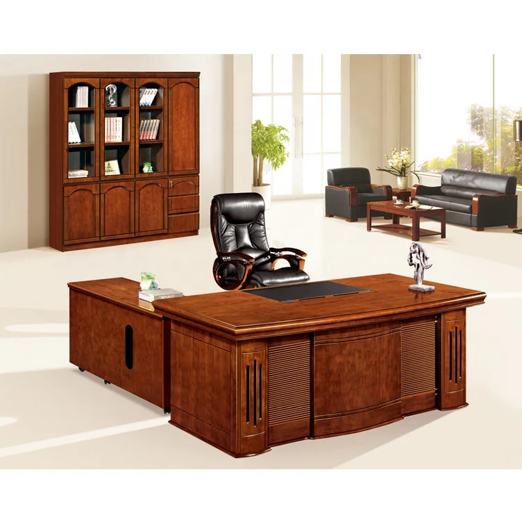 Одна остановка офисная мебель решение в старинном стиле из дерева офисный письменный стол набор с письменным столом и буфет
