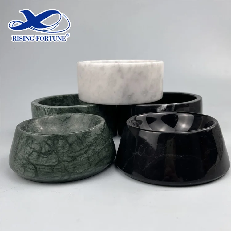 First Manufacturer of Marble Pet Bowl Green White Black Marble Dog & Pet Bowl Marble Dog Bowl with Custom Logo and Gift Box