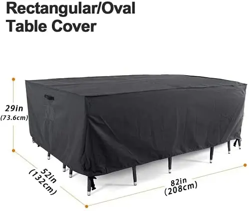 Waterproof Heavy Duty Durable Outdoor Table Set Cover Patio Furniture Covers Anti-UV