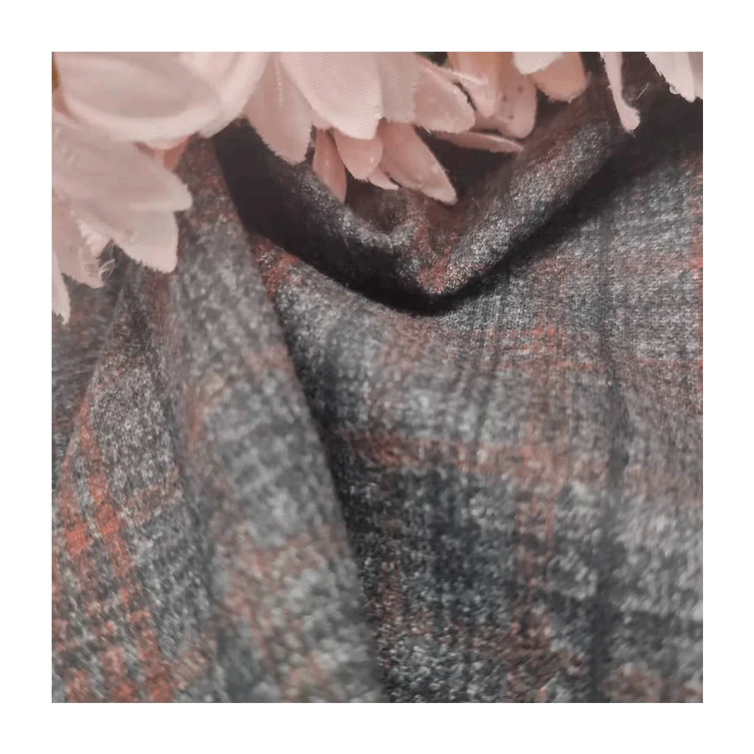 China Factory Customized Viscose 55/polyester 40/spandex 5 TR Knit Ponte Plaid Roma Fabric For Pants