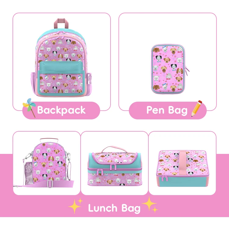 Smiggle Backpack School Supplies Custom Pen Bag School Bag And Lunch Bag Set For Kids