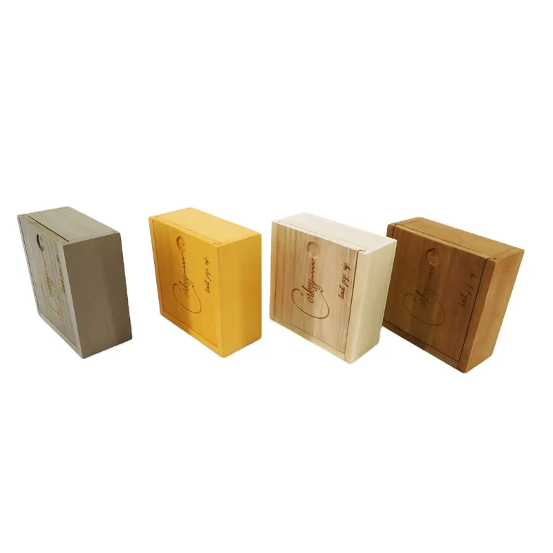 
Cheap Unfinished Wood Box with Sliding Lid for Packaging Wholesale 
