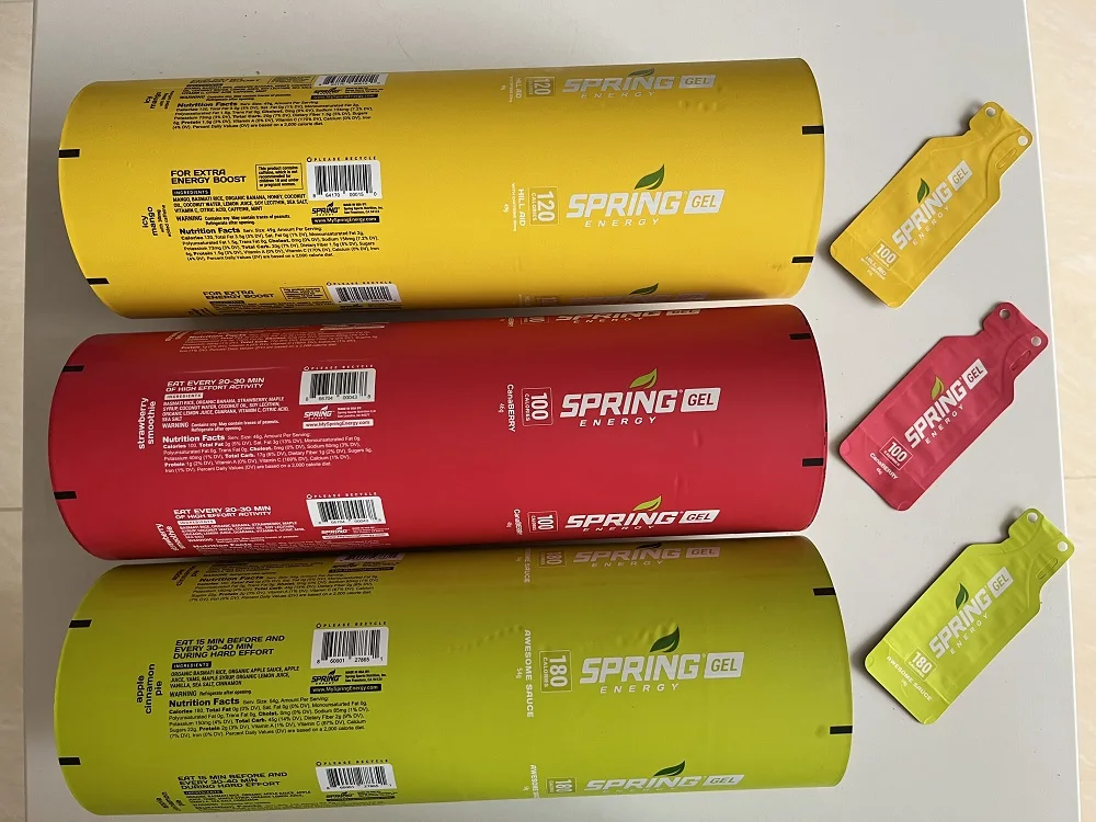 Ламинированная пластиковая упаковка гелевая рулонная пленка для сока майлара цветная печатная фольгированная упаковочная