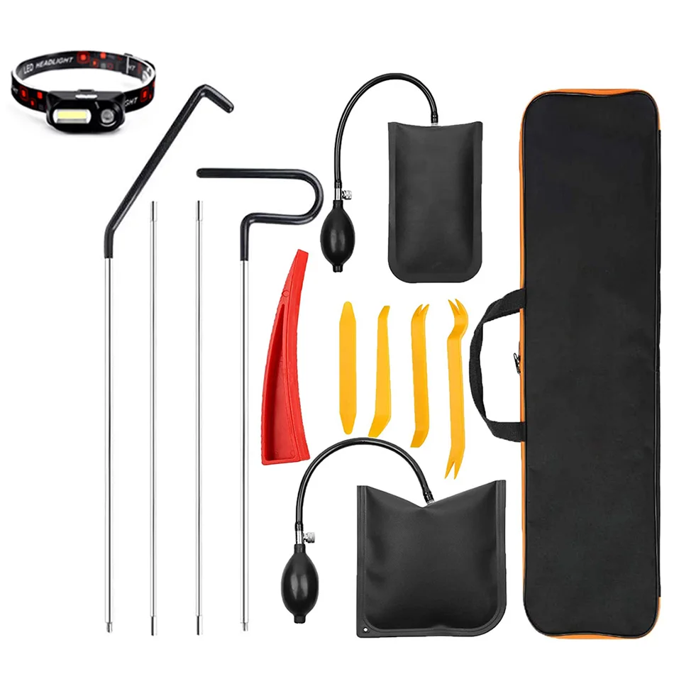 Инструмент захвата дальнего действия с фонариком, инструмент для разблокировки двери автомобиля, замок безопасности, воздушный насос, универсальный инструмент для открывания двери автомобиля, аварийные инструменты