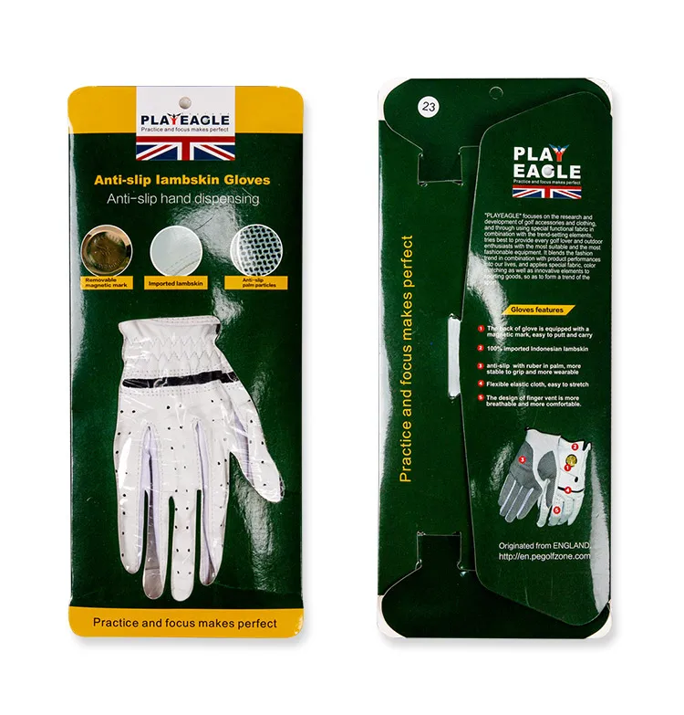 PLAYEAGLE Mens Cabretta Leather Golf Gloves Left Hand