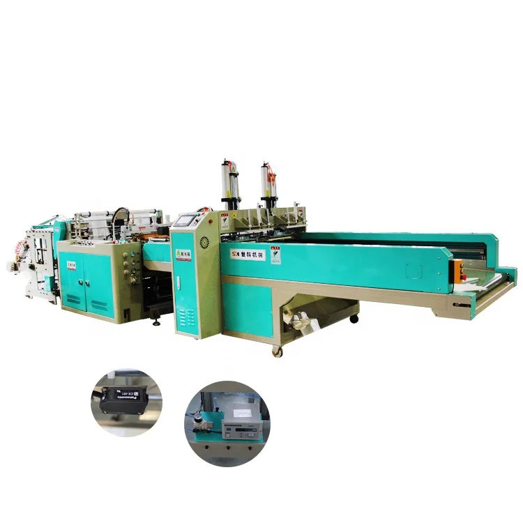 
HDPE Polythene Carry Plastic Bag Cutting Tshirt Shoping Bag Making Machine 