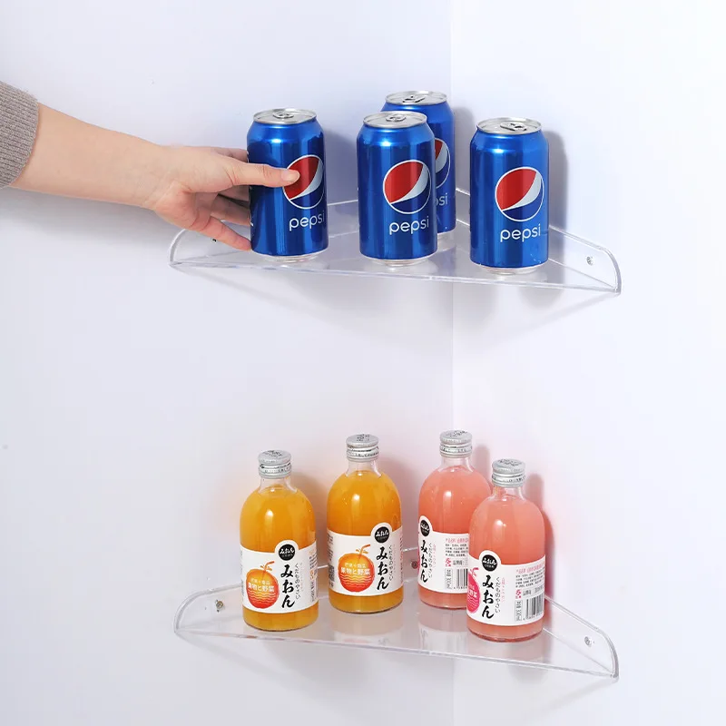 Modern Plastic Floating Wall Shelf Multifunctional Bathroom Storage Shelf Wall Mount Bathroom Rack