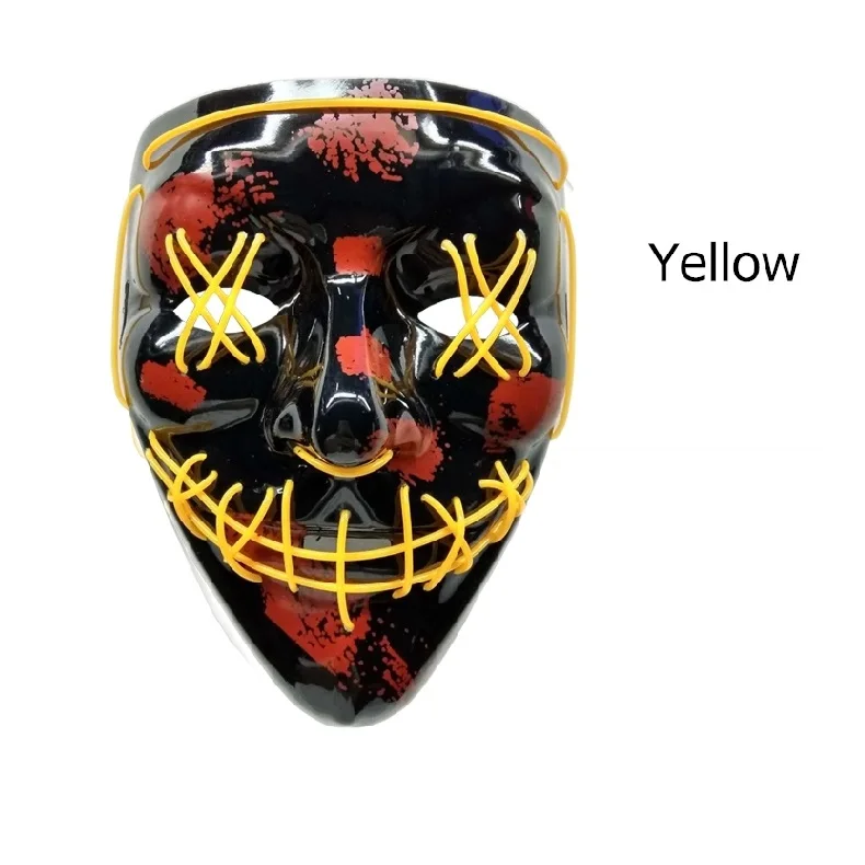 Halloween cosplay costume led mask halloween party light up masks led cold light mask