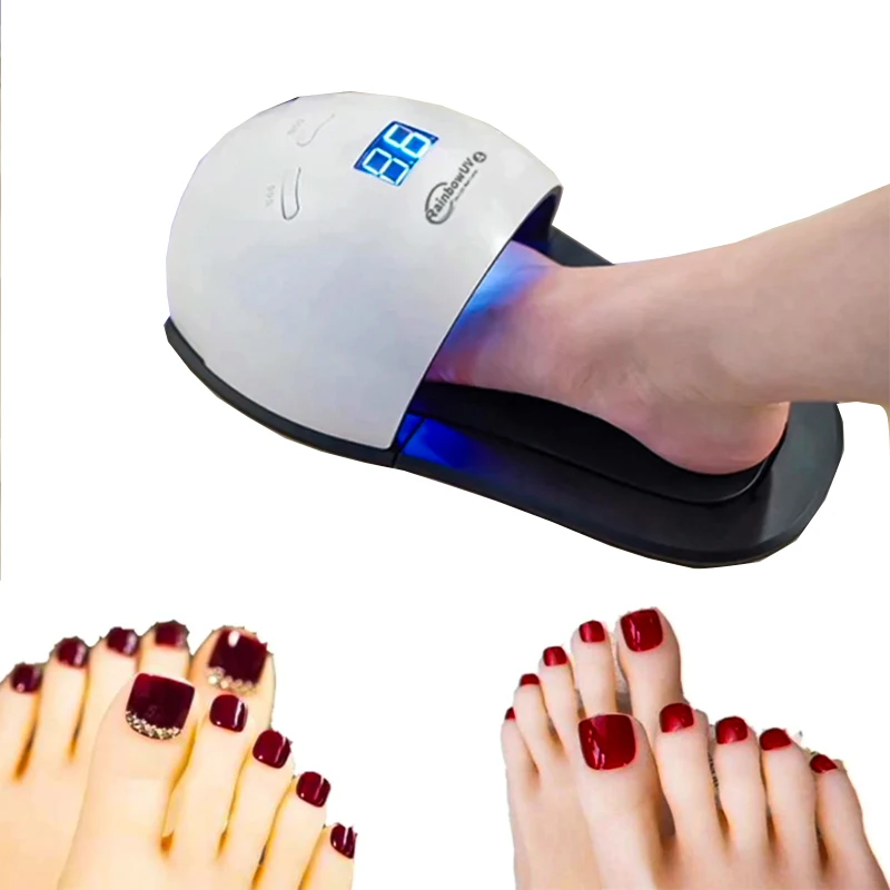 
portable rechargeble 2020 new colorful design Foot120W drying uv led nail lamp 