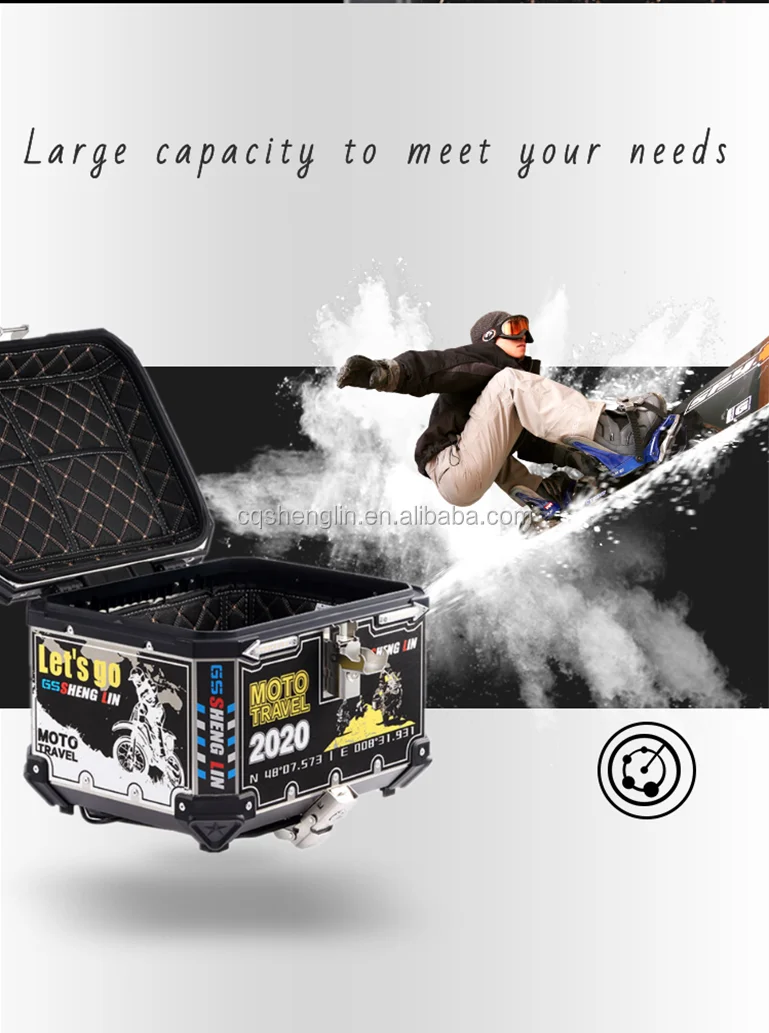 
SHENGLN Hot Selling Aluminum Motorcycle Storage Tail Box Accessories 