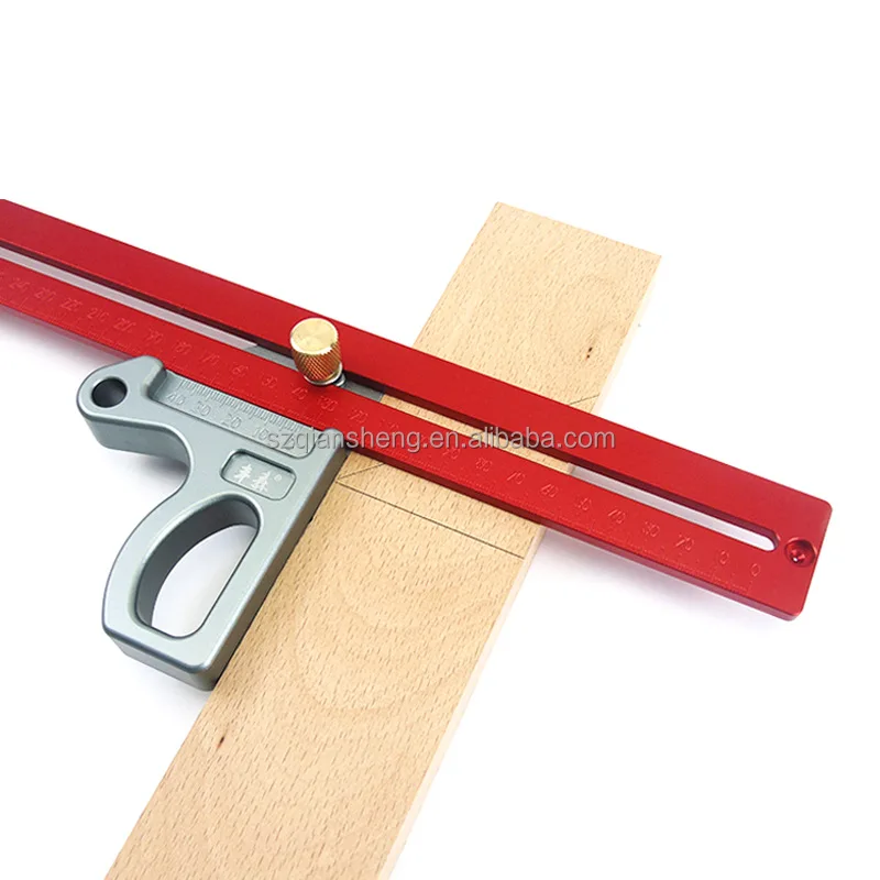 Woodworking Scribe Precision Marking T-Ruler 200-400mm Aluminum Alloy Scribing Ruler Line Drawing Marking Gauge