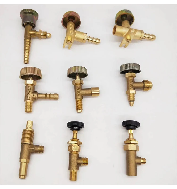 Propane Heater Valve Replacement Parts Brass Gas Control Needle Valve With Knob