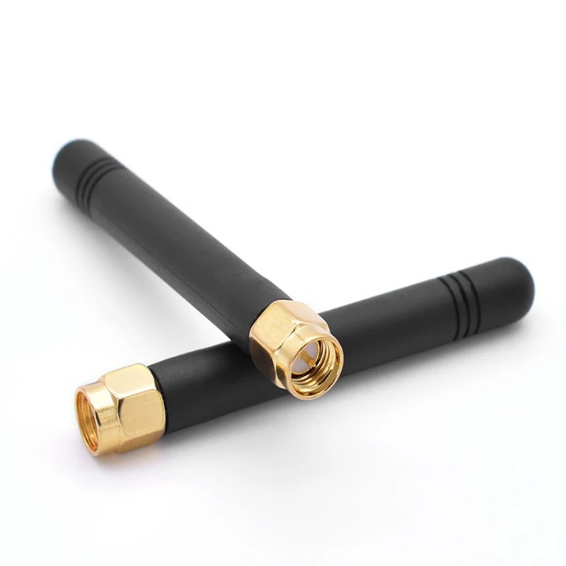 Straight Rubber WiFi/2.4G 433MHz Omni Directional Antenna ISM Communication Antenna Whip Helical RP SMA Antenna for WiFi Router