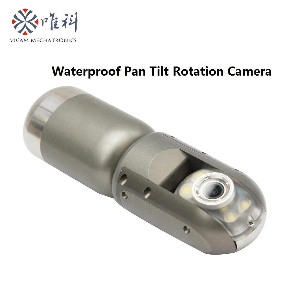 Vicam Waterproof 50mm Pan tilt Sewer inspection camera 10 inch HD screen borescope inspection camera 60m to 150m inspect cameras