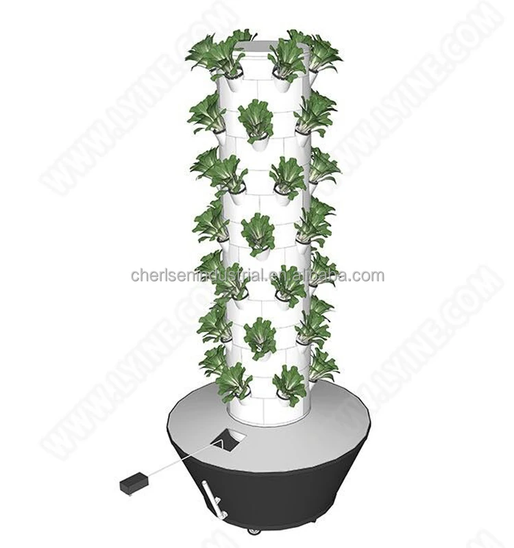 Plant Vertical Tower Growing Systems Column Hydroponic Aeroponic Planting Garden Tower For Leafy System Hydroponic Systems