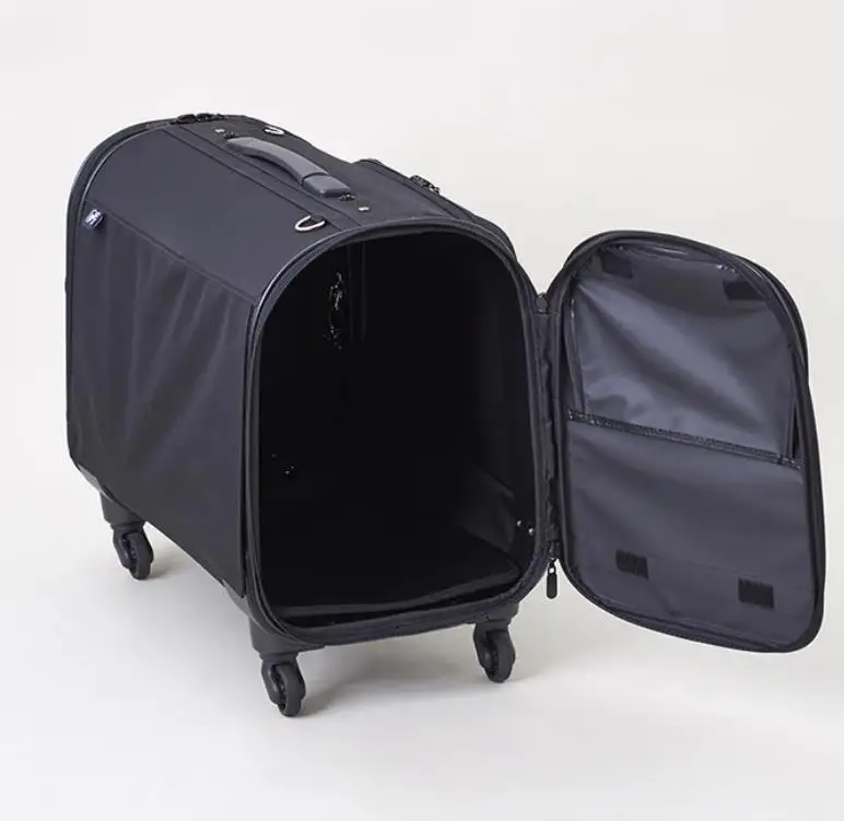 Custom Pet Bag Portable  Cat Dog Cages Hands Free Pet Carrier Travel Bag with Wheels