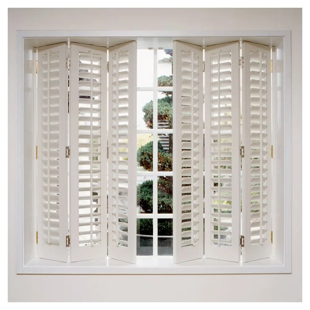 PRIMA Wood Louver Wall Panel Waterproof Louvered Doors Pvc Louvre Panels