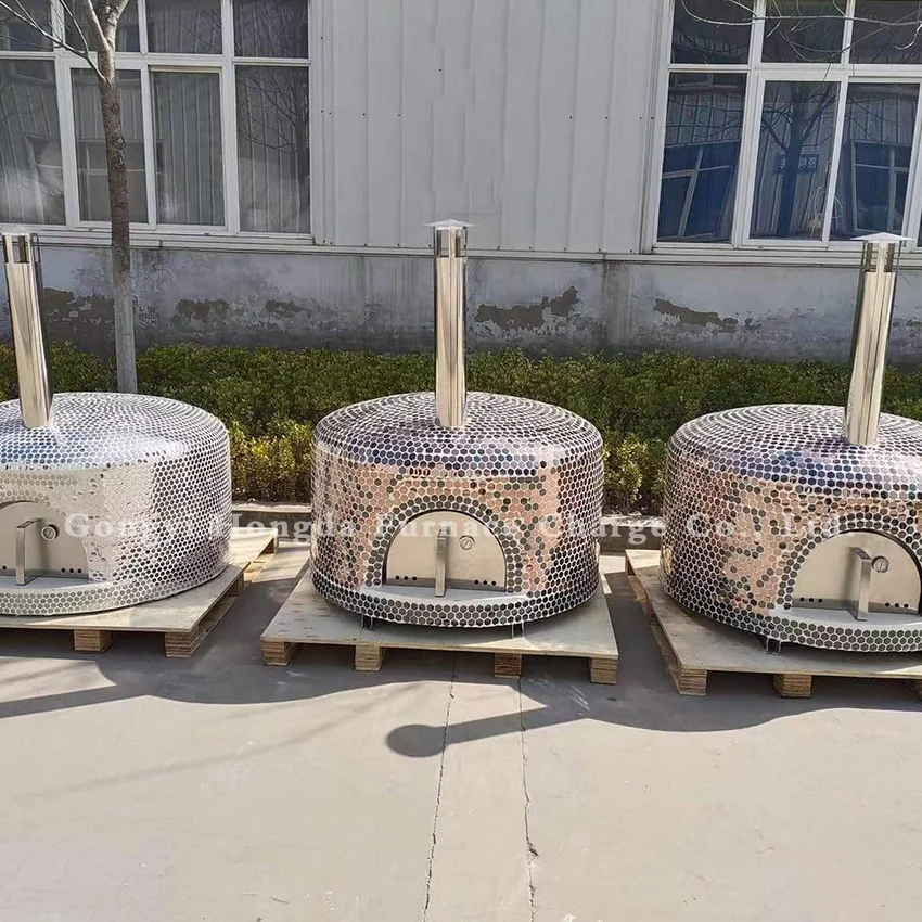 Garden Kitchen Big Round Oven Pizzas Bread 500 Degree Outdoor Woodfire Wood Fired Pizza Oven