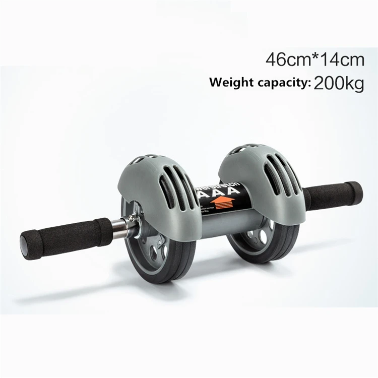 2021 New Silent Fitness Push-Up Wheel Abdominal Muscle Trainer Double Wheel Portable Automatic Rebound Abdominal Wheel