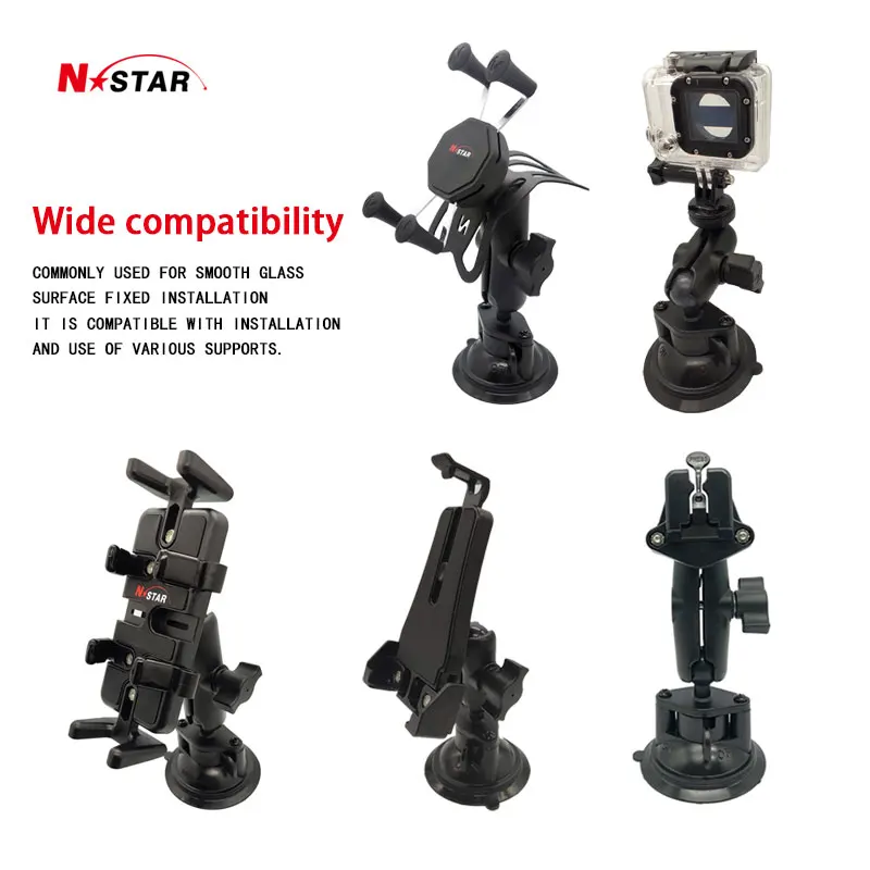 Mount Twist Lock Suction Cup Mount with Universal Grip Cell Phone Holder Motorcycle For Ram