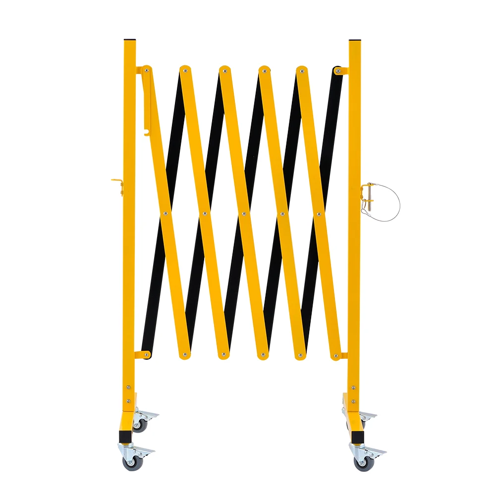 Traffic Portable Metal Retractable Barrier Temporary Crowd Control Mobile Folding Security Barrier Gate Parking