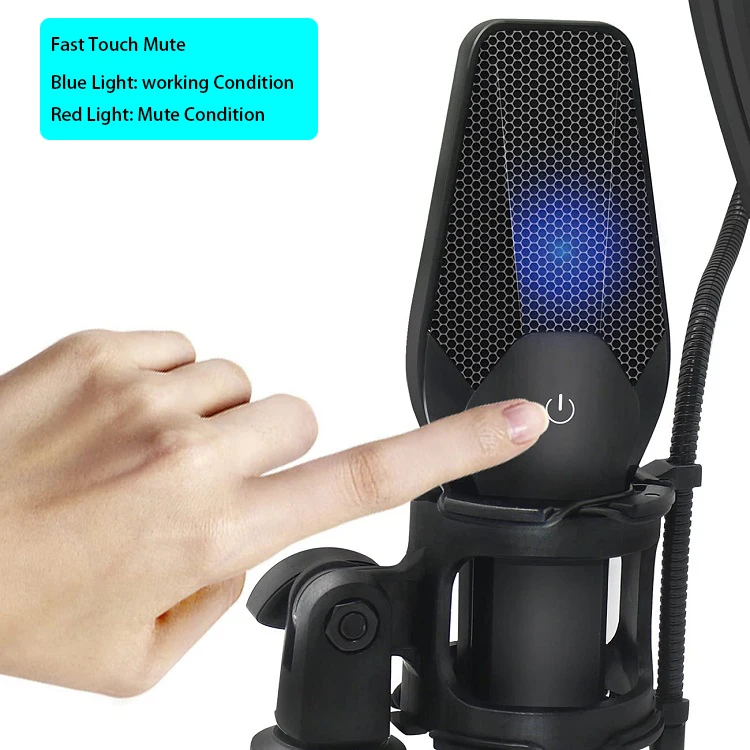 Professional Condenser Recording Studio Mic Chatting Live Broadcasting Microphone Gaming Podcasting Microphone