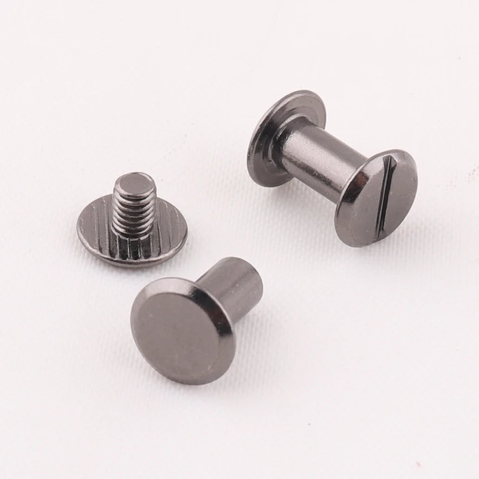 cheap price 9mm long black metal chicago book binder screw