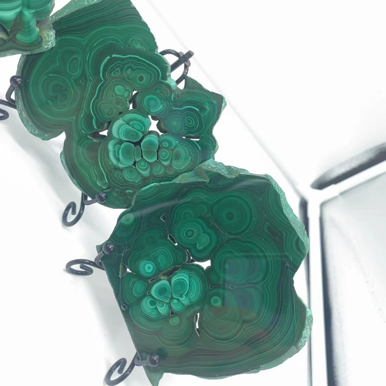 Natural Raw Green Malachite Slice Mineral Specimen Crystals Healing Stones Slab Crystal Slices