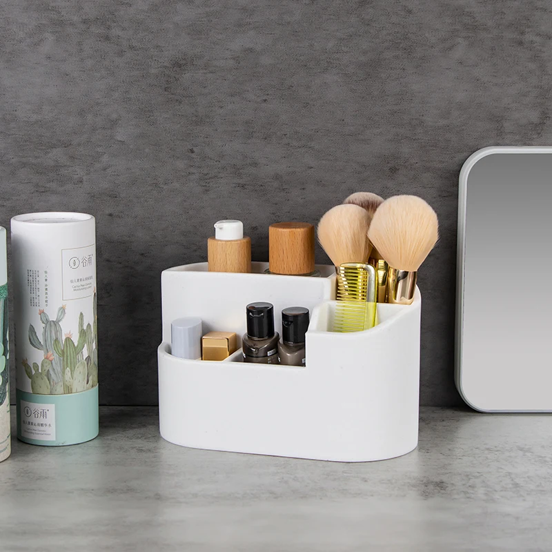 Delux Toothbrush Holder 5 Compartment Tooth Brush Caddy Bathroom Accessories Stand Organizer Rack for Home