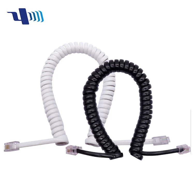 Телефонный пружинный кабель RJ11 4 ядра 4P4C