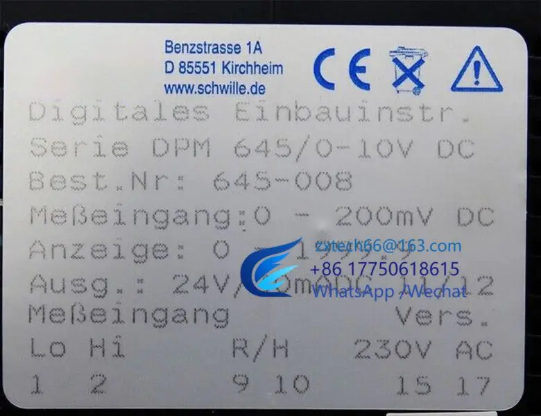 DPM 645 0-10V DC Dig. Einbauinstrument 230VAC-неиспользованный OVP-_ fd8890e7