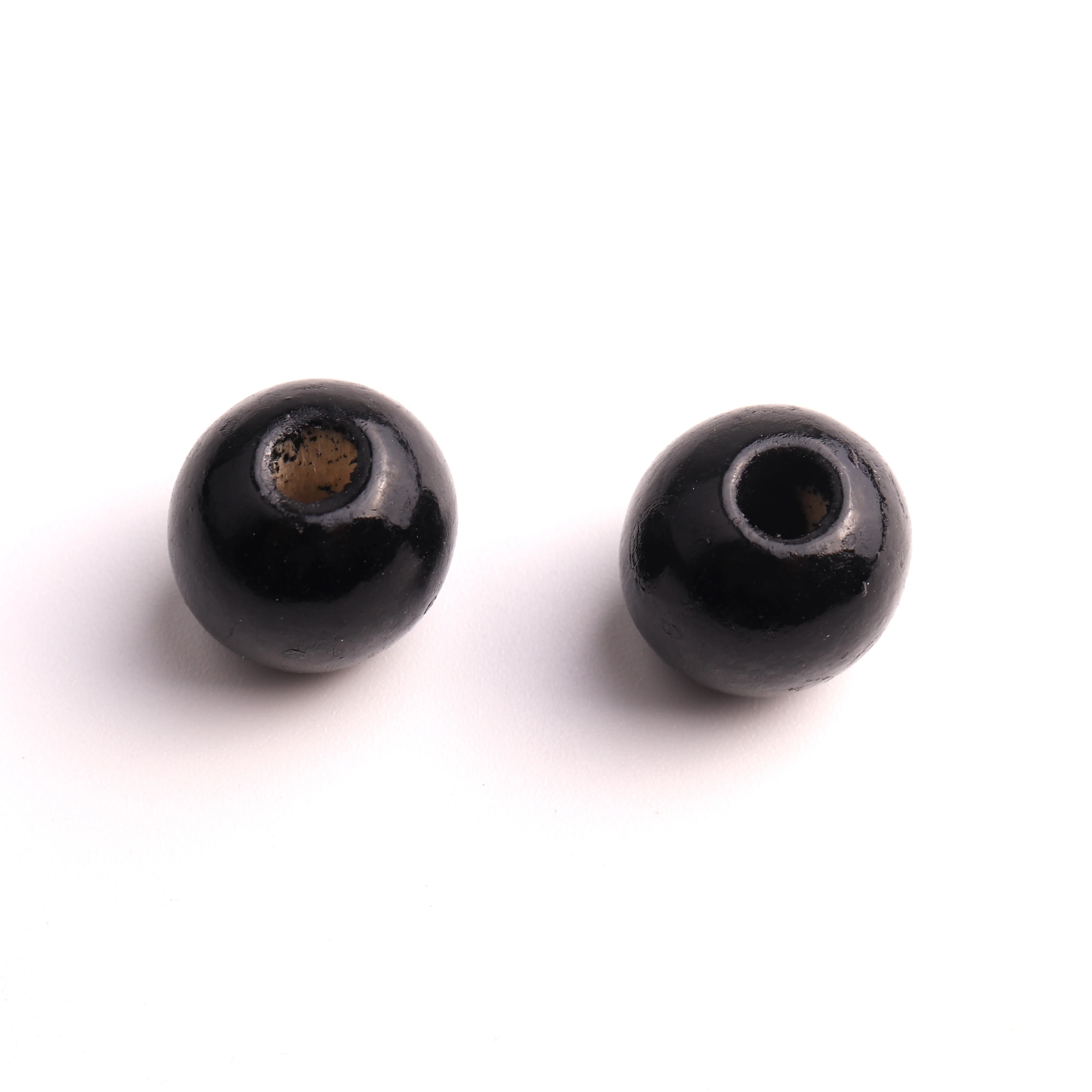 Natural Multi Color Round Beads Large Hole Maple Wooden Beads