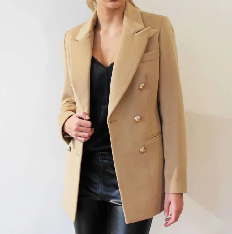 New Fashion  Women  Leisure Long Sections Coats Ladies Cashmere Fashion Overcoat Top Quality Custom Oem Beautiful Lady Long Coat