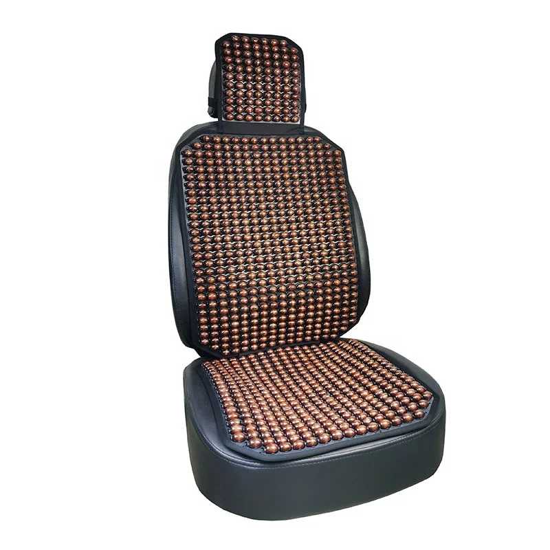 Comfortable Massage Natural Wooden Beaded Massaging Cooling Car Seat Cushion Cover for Auto Car Truck SUV Office Home