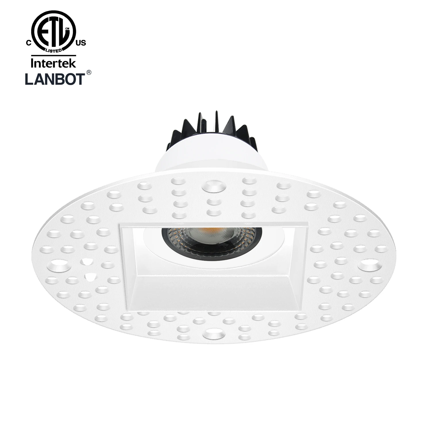ETL High-End 3 Inch Trimless Plaster Downlight, 347v, IC Rated, Airtight Recessed With Junction Box for USA and Canada Market