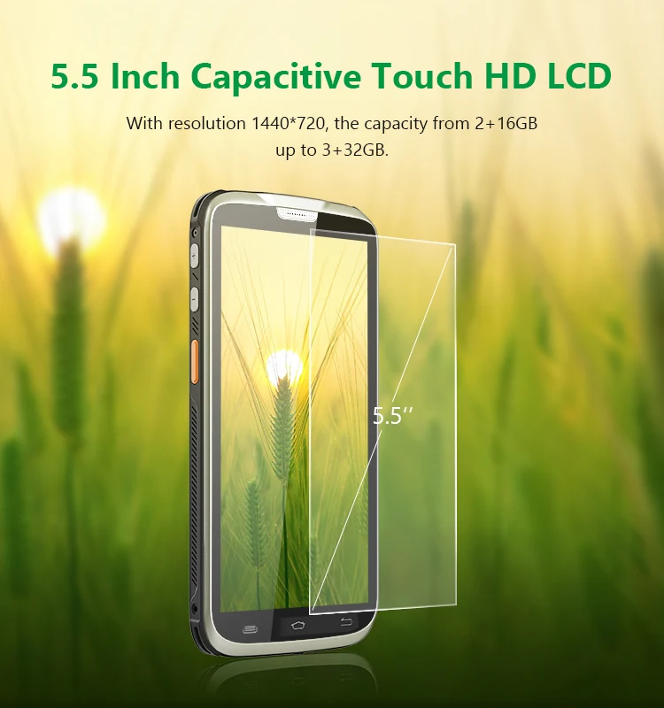 5 дюймовый портативный прочный КПК Android 4G GPS Wifi BT Nfc Rfid считыватель 1D 2D сканер штрих-кода отпечатков пальцев