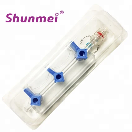 Shunmei Medical Plastics Blue Medical Manifold 3 way stopcocks 500psi