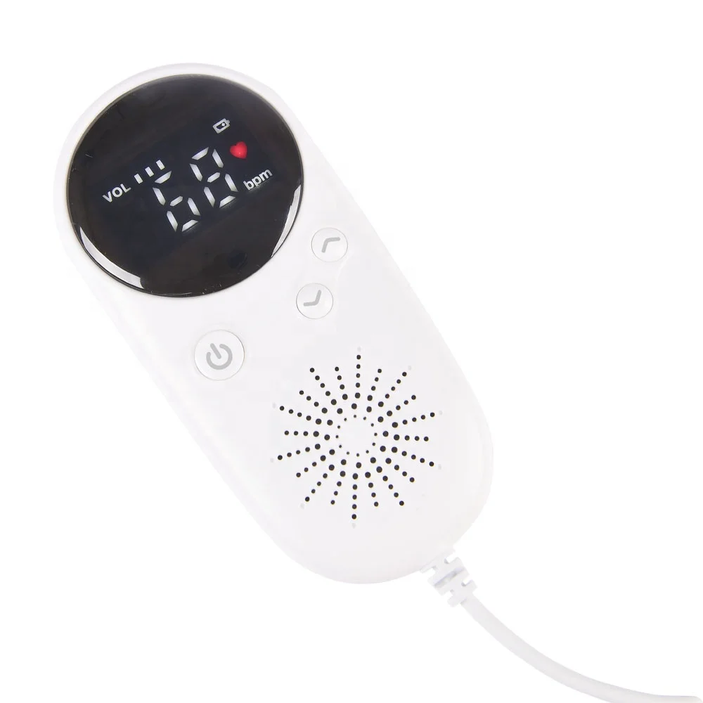W8-25 Medical Household Pregnancy Led Screen Handheld Mini Doppler Fetal Monitor