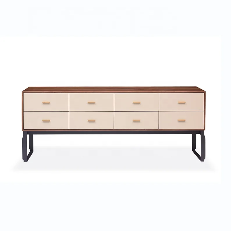 
Modern Sideboard With Wooden Drawers Buffet Cabinet For Dining Room Sideboard With Metal Legs 