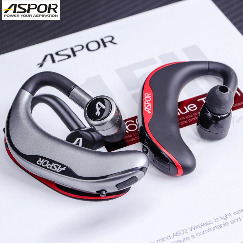 ASPOR IPX4 Waterproof Long Talkingtime and Standby Connect Two Phones BT Wireless Earphone