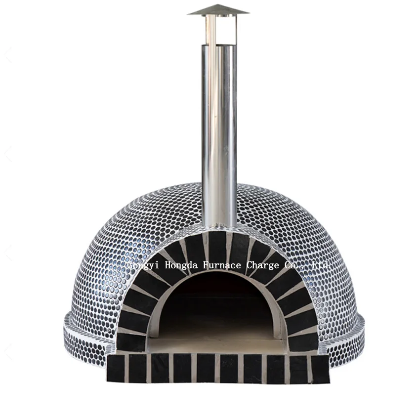 food truck conveyor woodfired pizza oven seasoning plant 16 inch rotating commercial outdoor pizza wood fire oven